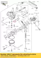 160170018, Kawasaki, aguja de chorro klx110cef kawasaki  klx 110 2015 2016 2017 2018 2019 2020 2021, Nuevo