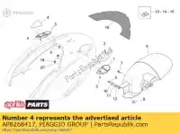 AP8268417, Piaggio Group, Indicador de giro a la derecha. blanco aprilia derbi gilera piaggio  caponord dorsoduro etv gp habana leonardo mana mojito mojito custom na pegaso pegaso strada trail rambla rs rsv4 1100 racing factory abs rx sx scarabeo sl sl falco sport city sport city cube sport city street sr srv x evo zap, Nuevo