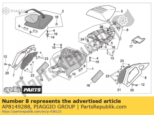 aprilia AP8149288 lh side panel - Bottom side