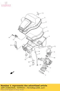 yamaha 28P135860000 junta, carburador 1 - Lado inferior