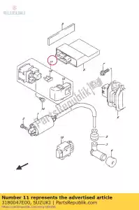 Suzuki 3180047E00 relé, startmoto - Lado inferior