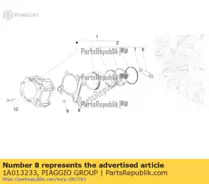Piaggio Group 1A013233 guarnizione carter - cilindro - Bottom side