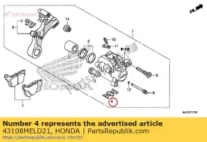 honda 43108MELD21 ressort, coussin - La partie au fond