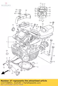 suzuki 1127338A01 poduszka, rlcap - Dół