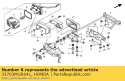 Here you can order the no description available at the moment from Honda, with part number 33703MGR641: