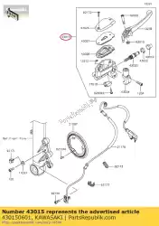 Aqui você pode pedir o cilindro-conjunto-mestre, fr em Kawasaki , com o número da peça 430150601: