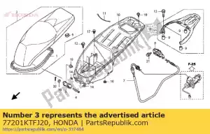 Honda 77201KTFJ20 scharnierzitting - Onderkant