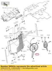 Tutaj możesz zamówić zespó? Wentylatorów, lewa zx1400eef od Kawasaki , z numerem części 595020579: