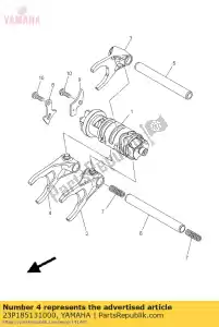 yamaha 23P185131000 garfo, turno 3 - Lado inferior