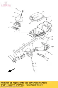 Yamaha 2XJ144510000 element, luchtfilter - Onderkant