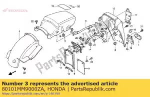 Honda 80101MM9000ZA fende, rr * nh-193p * - Lado inferior
