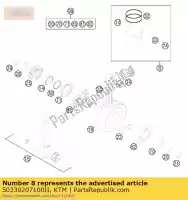 50330207100II, KTM, piston i cpl. 125 ii ktm exc sx europe six days usa 125, Nouveau