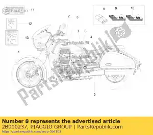 Piaggio Group 2B000237 boîte à outils - La partie au fond