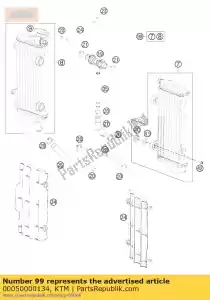 ktm 00050000134 kit de radiador 10-14 - Lado inferior