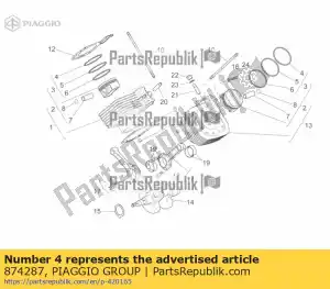 Piaggio Group 874287 anel de pistão - Lado inferior