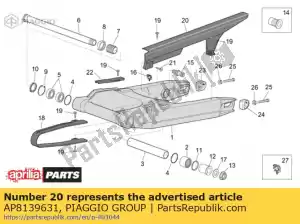 Piaggio Group AP8139631 protector de cadena - Lado inferior