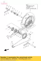 5VY25338001X, Yamaha, cast wheel, rear yamaha yzf r 1000 2006, New