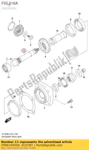 Suzuki 2496140H00 shaft,secondary - Bottom side