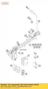 ktm 58713011000 mangueira de freio dianteira 880mm '99 - Lado inferior