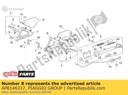 Aprilia AP8146337, Pilot pedana sx, OEM: Aprilia AP8146337