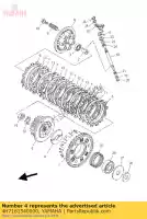 4H7161540000, Yamaha, plaque, poussée 1 yamaha tdm trx xj xtz 750 850 900 1986 1987 1989 1990 1991 1992 1993 1994 1995 1996 1997 1998 1999 2000 2001 2002 2003 2004 2005 2006 2007 2008 2009 2010, Nouveau