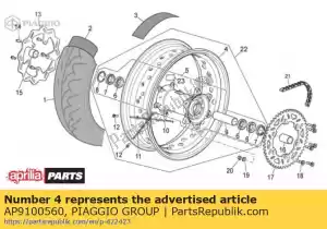 Piaggio Group AP9100560 rueda trasera 5.5x17 