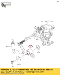 Aquí puede pedir palanca-comp, pedal de freno de Kawasaki , con el número de pieza 132360096: