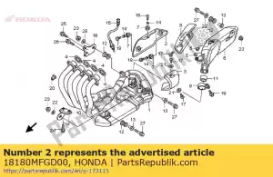 honda 18180MFGD00 protector, r. ex. - Bottom side