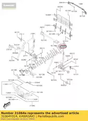 Aquí puede pedir 01 tubo-comp, techo, izq. De Kawasaki , con el número de pieza 31064Y014: