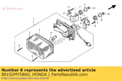 Aqui você pode pedir o fica, luz traseira em Honda , com o número da peça 80102MY5860: