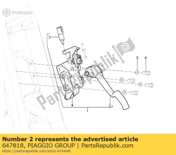 Aprilia 647818, Levier de frein de stationnement, OEM: Aprilia 647818