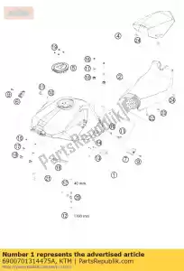 ktm 6900701314475A brandstoftank cpl. of. mat rc8 09 - Onderkant