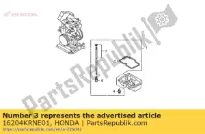 Honda 16204KRNE01 zestaw igie?, jet - Dół