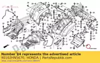 90102HN5670, Honda, schroef, speciaal, 6x8 honda  trx 250 350 400 420 450 500 520 650 680 700 1000 2000 2001 2002 2003 2004 2005 2006 2007 2008 2009 2010 2011 2012 2013 2017 2018 2019 2020, Nieuw