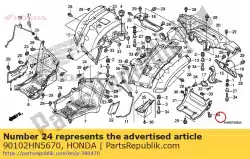 Aquí puede pedir tornillo especial 6x8 de Honda , con el número de pieza 90102HN5670: