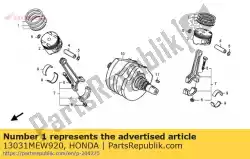 Aqui você pode pedir o conjunto de anéis, pistão (0,50) em Honda , com o número da peça 13031MEW920: