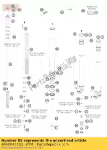 KTM 48600431S2 ajuste de pré-carga m51x1,5 09 - Lado inferior