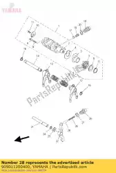 Here you can order the spring, compression from Yamaha, with part number 905011200400: