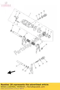 yamaha 905011200400 ressort, compression - La partie au fond