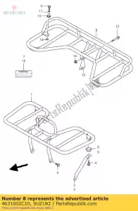 suzuki 4631002C10 drager, achter - Onderkant