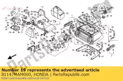 garnering, l. Kofferbak kant van Honda, met onderdeel nummer 81147MAM000, bestel je hier online: