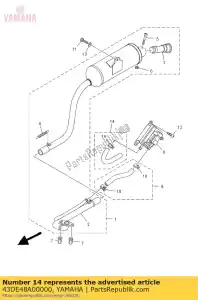 yamaha 43DE48A00000 assy de tuyau - La partie au fond