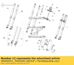 Aprilia 2R000051, Pier?cie? osadczy, OEM: Aprilia 2R000051