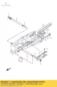 suzuki 6100031J00YAP braço, rr balançando - Lado inferior