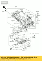 321605009, Kawasaki, frame-comp kawasaki kfx450r 450 , Nuovo