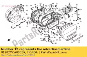 honda 81282MCA000ZR molduras, r. rr. alforja inferior * nha27m * (nha27m billet silver metallic) - Lado inferior