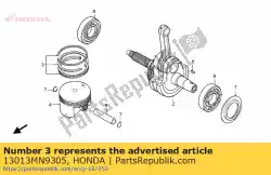 Here you can order the ring set, piston (0. 50) ( from Honda, with part number 13013MN9305: