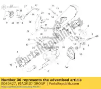 B045427, Piaggio Group, Joint de collecteur d'échappement aprilia  caponord zd4vk000, zd4vka, zd4vk001, zd4vka01 zd4vkb000, zd4vkb001, zd4vkb003, zd4vkb00x, zd4vkb009 zd4vku00 1200 2013 2014 2015 2016 2017, Nouveau