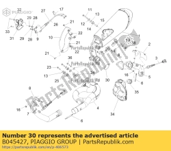 Aprilia B045427, Auspuffkrümmerdichtung, OEM: Aprilia B045427