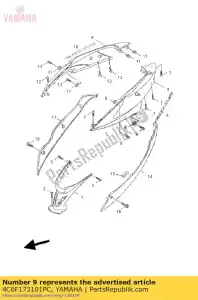 yamaha 4C6F173101PC cubierta, lado 3 - Lado inferior